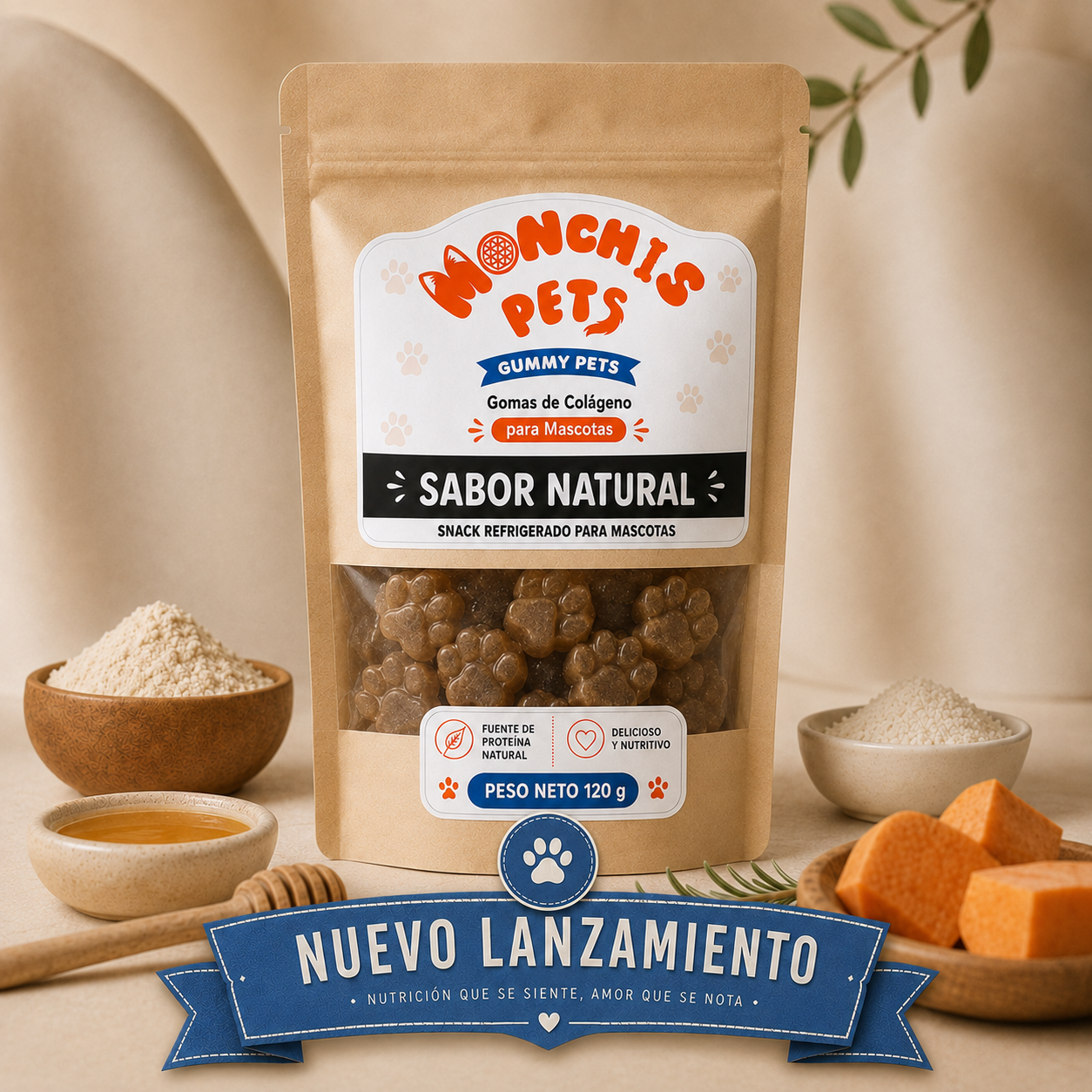 Gummy pets sabor natural